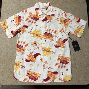 Freenote Cloth Tropical Print Casual Button Down Shirt